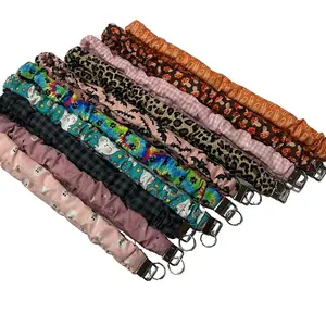 Scrunchie Lanyards, Gift For Teachers, Keychain, Scrunchie Keychain, ID Holder, Badge Holder