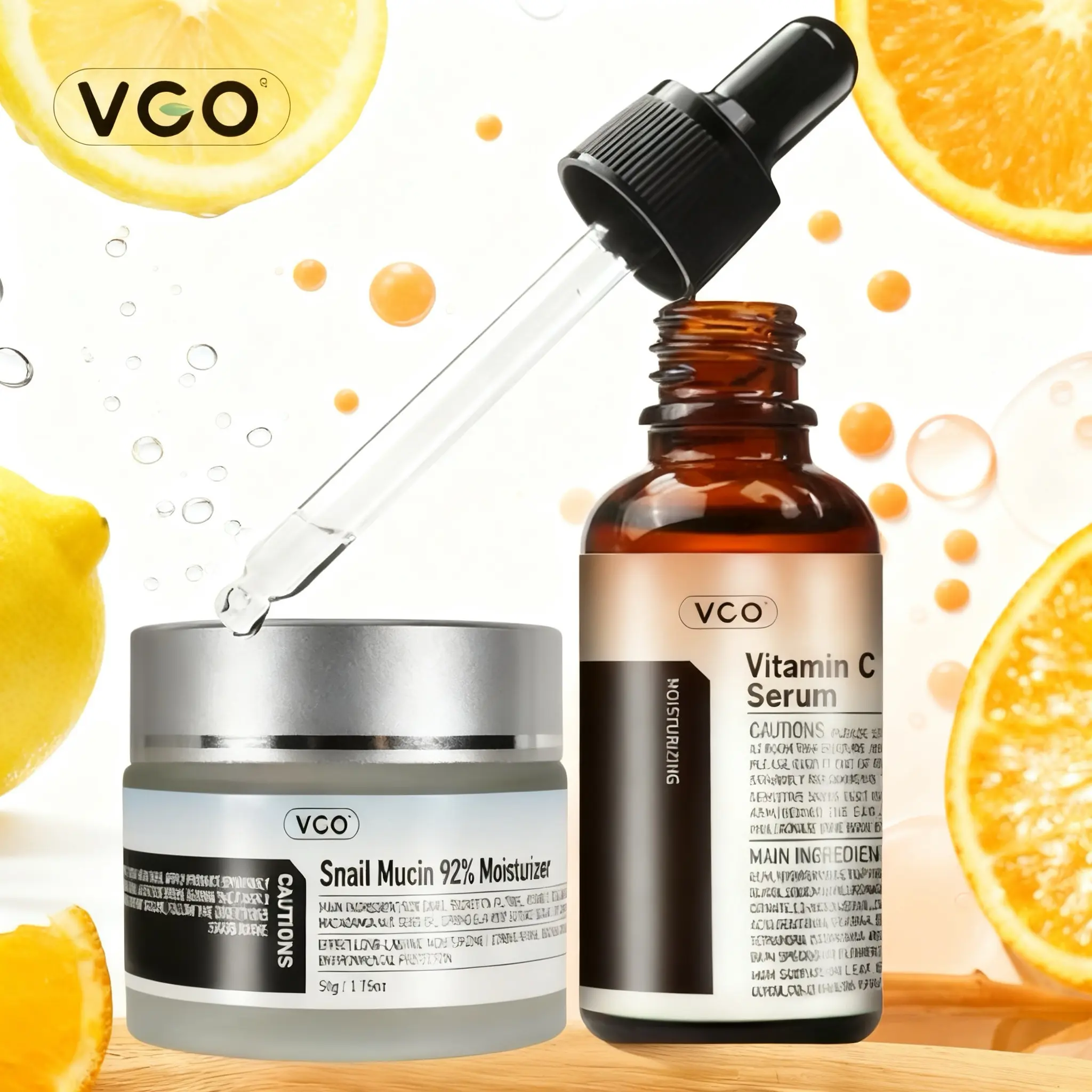 VGO Vitamin C Face Serum, Hydrating Serum with Vitamin C, Hyaluronic Acid, Vitamin E & More, Serum for Dullness, Balanced Complexion Radiant Skin Repair Moisture Moisturizing Hydrate Anti Aging Moisturizer