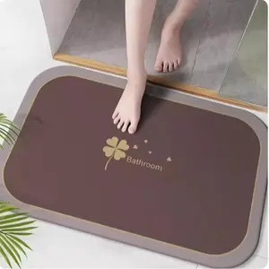 Classic Oval Diatomite Bath Mat - Quick-Drying, Super Absorbent, Non-Slip Home Bathroom Floor Mat, Low Maintenance, Easy to Clean for Bathtub Use