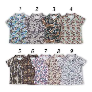 Summer Trend  Stylish Camouflage Polo Shirt Toddlers Clthes