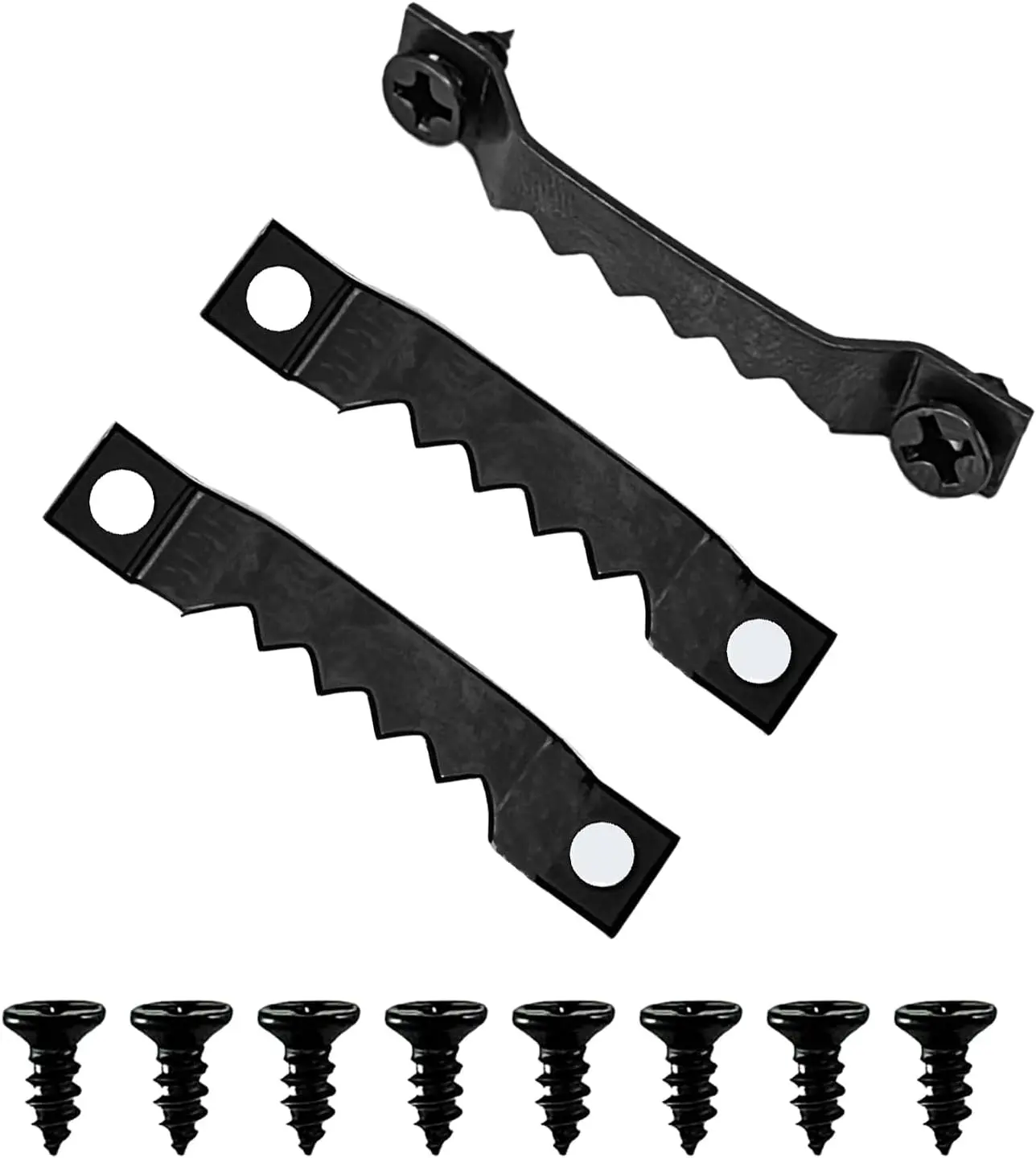50-Count Rust-Proof Black Metal Picture Hangers Kit with 39x7x4mm Small Hooks, 8mm Screws for Picture Frame, Wall Clock (Hooks + Screws Included, Small Size)