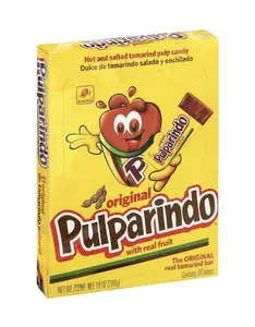 Pulparindo Original Tamarind Candy Bar 20 Pieces Hot and Salted Pulp Sweet Snack chamoy fruit mexican candy candies sour Bonbon Sugar