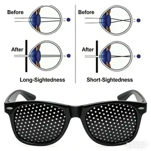 Pinhole Vision Correction Glasses for Men and Women - Clear Vision Guaranteed Modern Bifocals Eyeglass Sunglasses