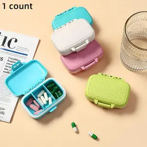 Portable Pill Organizer Box, 1pc 3 Compartment Pill Box, Tablet Storage Container, Weekly Pill Box, Medication Dispenser, Pill Organizer for Home Office Travel, Vitamin Organizer, Supplement Organizer