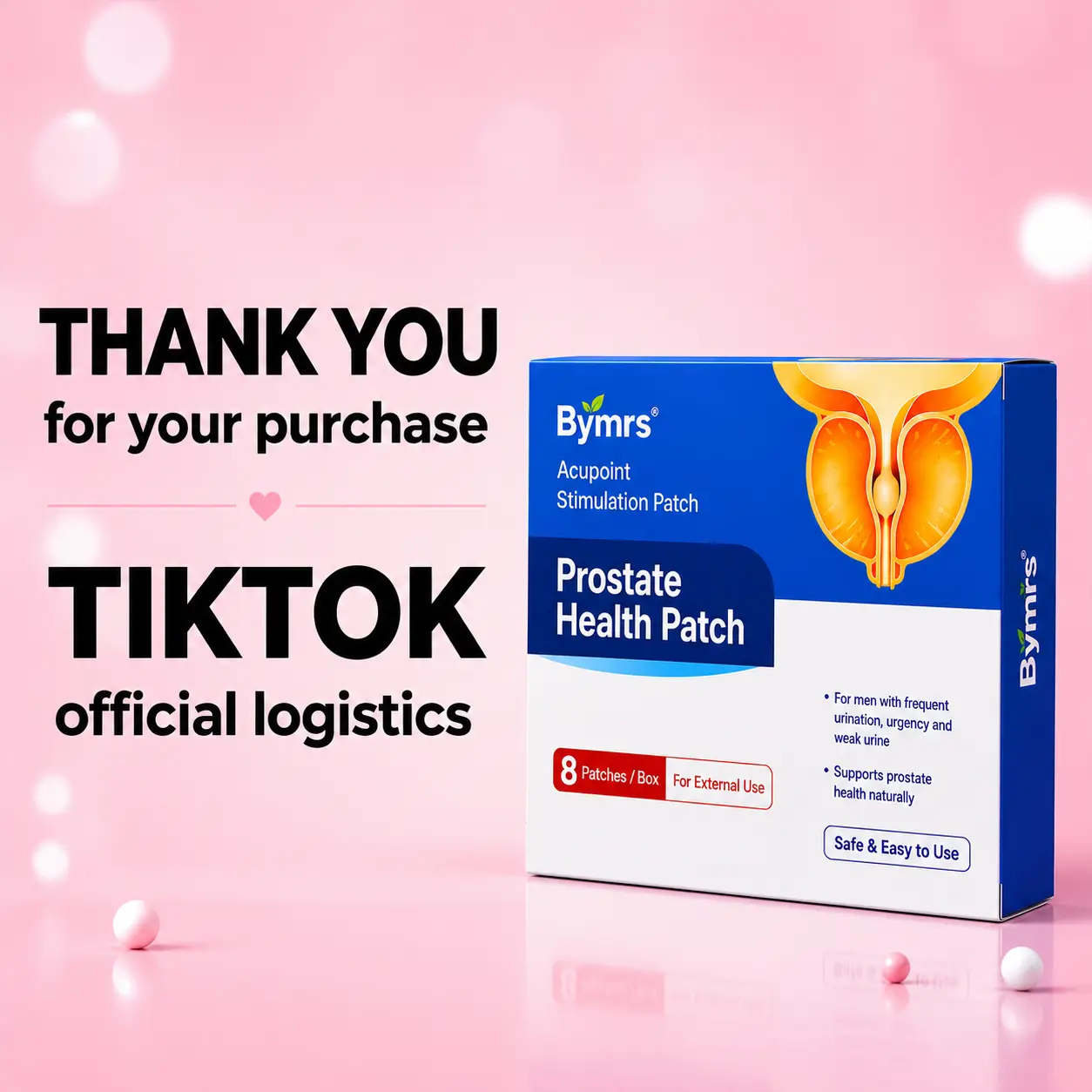 Bymrs Men’s Prostate Patch —— electronic virtual voucher, electronic after-sales support, expedited shipping, faster production, faster delivery, official logistics (purchase does not include extra gifts).