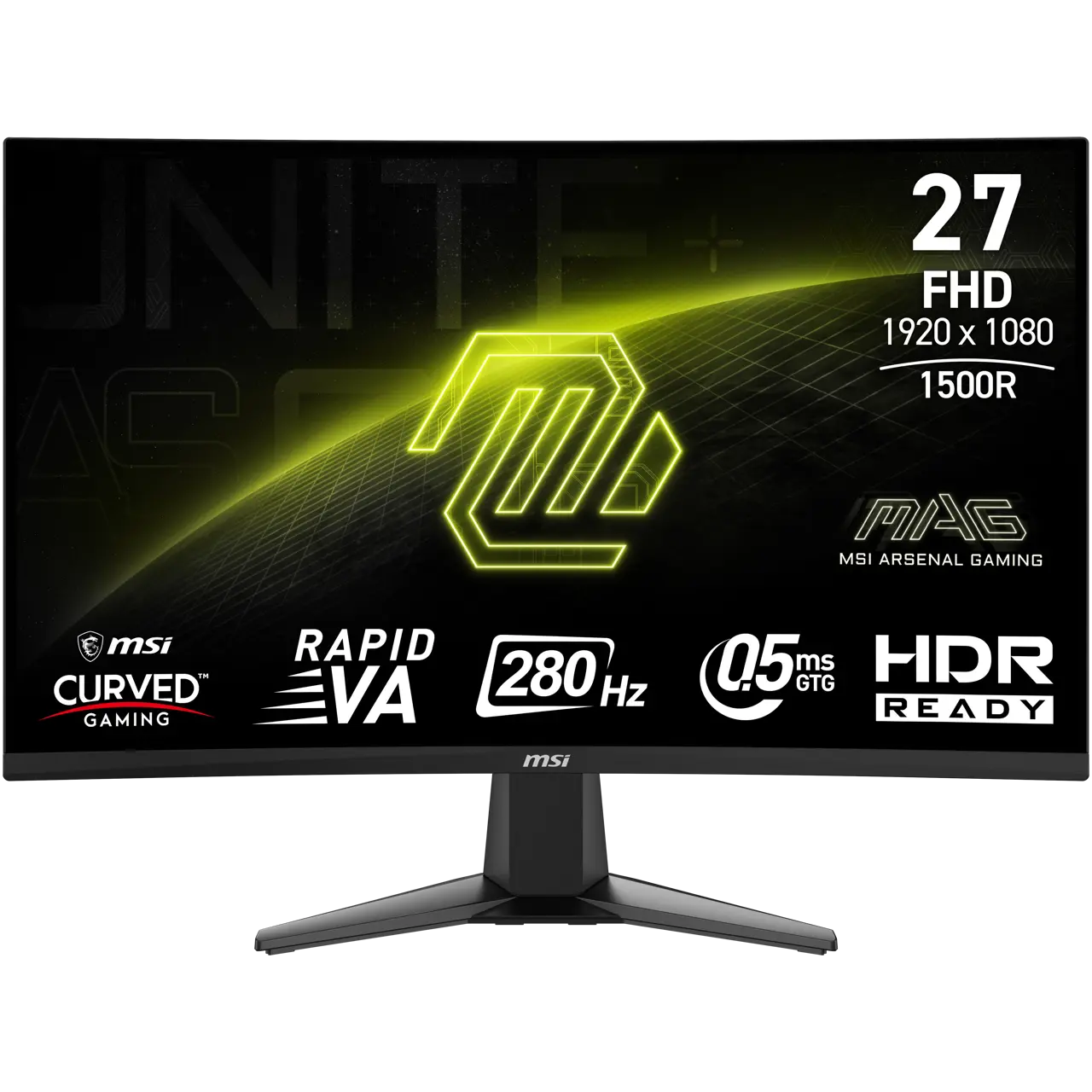 MSI 27" 280 Hz Rapid VA FHD Gaming Monitor Adaptive Sync 1920 x 1080 MAG 276CXF MSI 27" 280 Hz Rapid VA FHD Gaming Monitor Adaptive Sync 1920 x 1080 MAG 276CXF