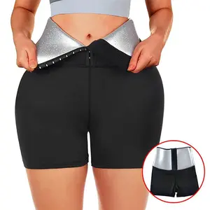 Women Sauna Pants Body Shaper Boyshorts Waist Trainer High Waist Shapewear Tummy Control Workout Leggings
