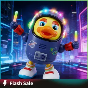 TK Dancing Space Duck Toy with Music & LED Lights Interactive Singing Electric Waddling Duck for Kids Toddlers & Babies Birthday Gift Creative Fun Toy gifts for kids action figures Infant