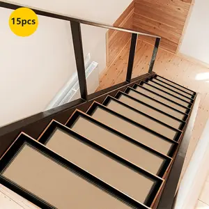 Non-Slip Stair Carpet, Step Protection Carpet, Decorative Bordered Stair Mat, Modern Runner Rug for Home Decoration & Bedroom Accessories - Suitable for Indoor, Outdoor Stairs & Multiple Scenarios