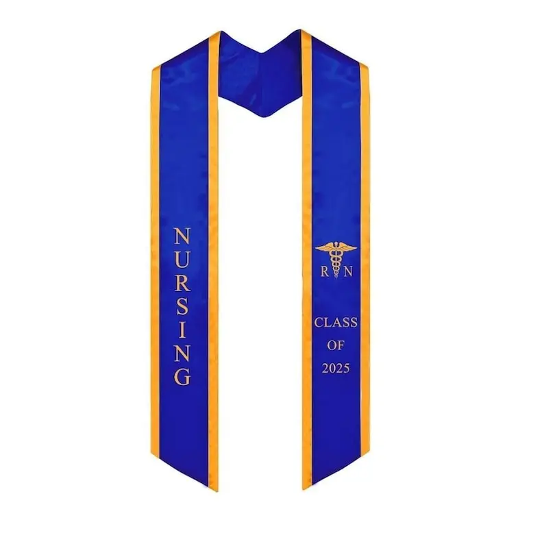 Nurse Graduation Stole Class of 2025, RN nursing graduation sash Embroidery gift for nurses
