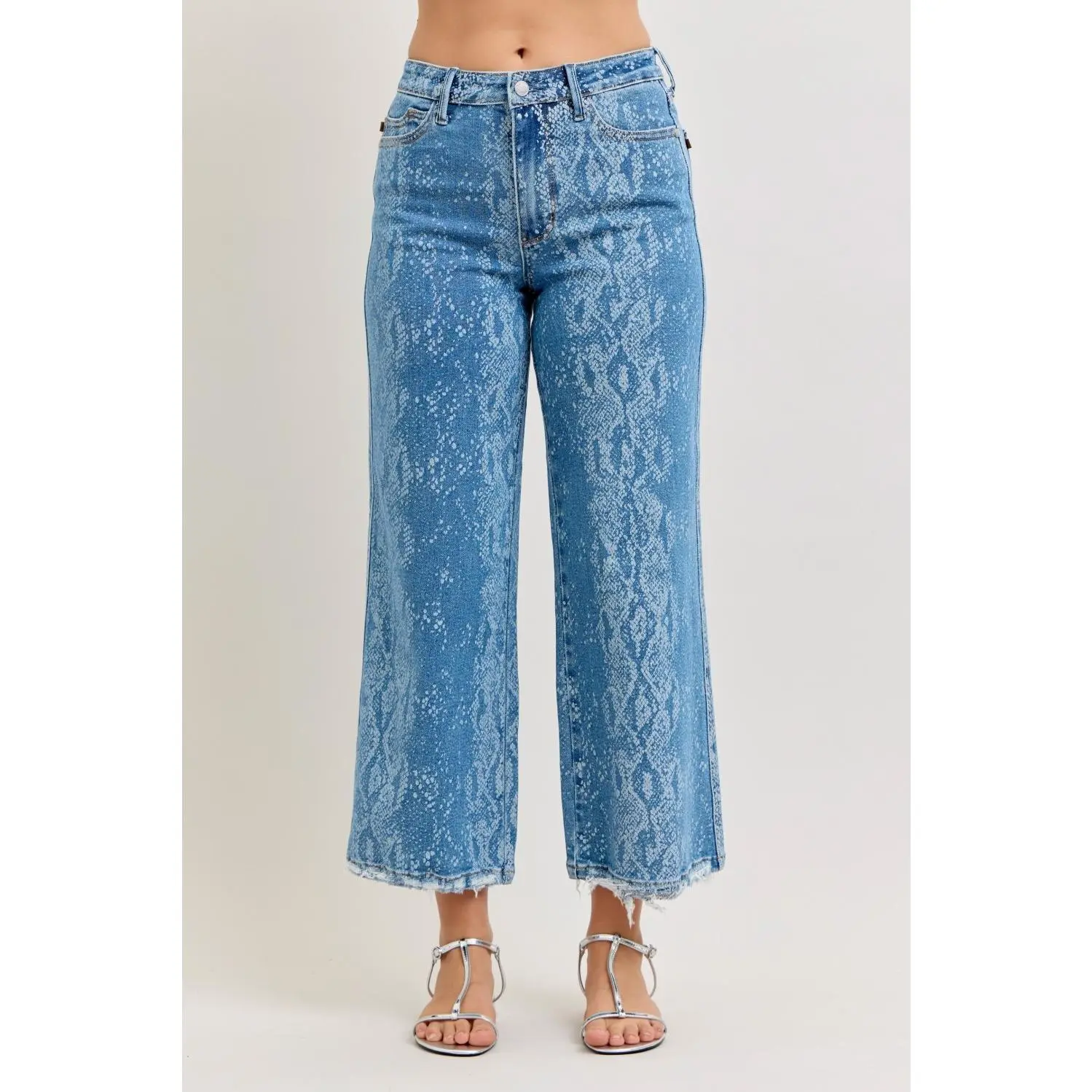 Judy Blue High Rise Ankle Wide Leg Jeans