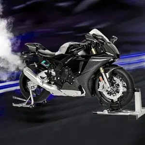 XLG Compatible for 1:6 R1M multifunctional alloy die-cast motorcycle model, with jet and sound effects and display stand, Toy Car, Motorcycle Collection, Gift, Toy Moto Bike for Kids and Collectors Ages 8 and up, gifts for couples, friends and family
