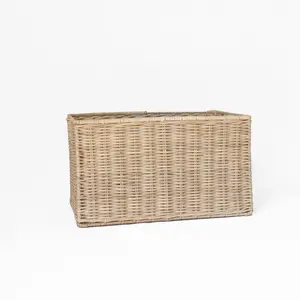 Wicker Rectangle Storage Basket Natural