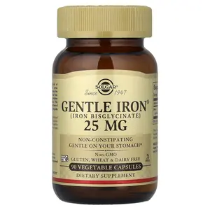 Solgar Gentle Iron®, 25 mg, 90 Vegetable Capsules