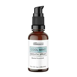 Just Ingredients Freshening Breath Spray (Cool Mint) Oral Blend | Hydroxyapatite & Colloidal Silver Formula | Alcohol-Free | Fluoride-Free Mouth Rinse, Oral Hygiene Essentials, Mouthwash, Peppermint