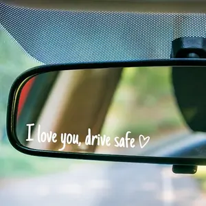 3PACK I Love You Drive Safe Decal Simple Design for Safe Driving 11x2cm Windshield Sticker for Drivers & Car Enthusiasts Vehicle Exterior Decoration
