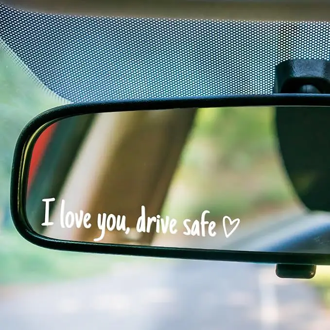 4PACK I Love You Drive Safe Decal Simple Design for Safe Driving 11x2cm Windshield Sticker for Drivers & Car Enthusiasts Vehicle Exterior Decoration