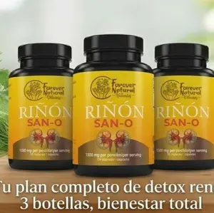 RIÑON SAN-O Natural Kidney Detox 3 Pack with Horsetail Herbs & Chanca Piedra for Urinary Health 90 Capsules Each Bottle Dietary Supplement - Edible, Healthcare