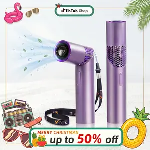 Rechargeable 2-in-1 Portable Handheld & Neck Fan - 199-Speed Adjustable, 3000mAh USB-C Mini Device with LED Display for Women, Office Use