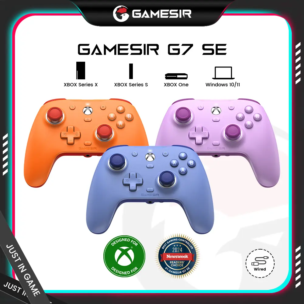 GameSir G7 SE Multi-Color Wired Controller, Precision Gamepad for XBOX Series X|S, XBOX One & Windows 10/11 with Hall Effect Joysticks