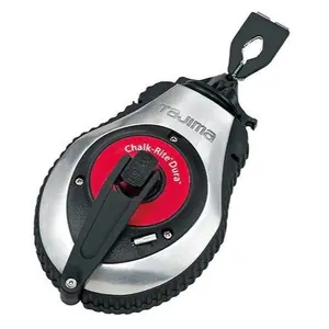 Tajima Chalk-Rite Dura CR401S Retractable Tape Measure with Durable Construction and Easy-Read Chalk Line