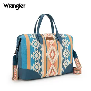Wrangler [Live] Western Style Foldable Travel Duffle Bag, Overnight Bag for Beach Swim, Sports Gym Bag