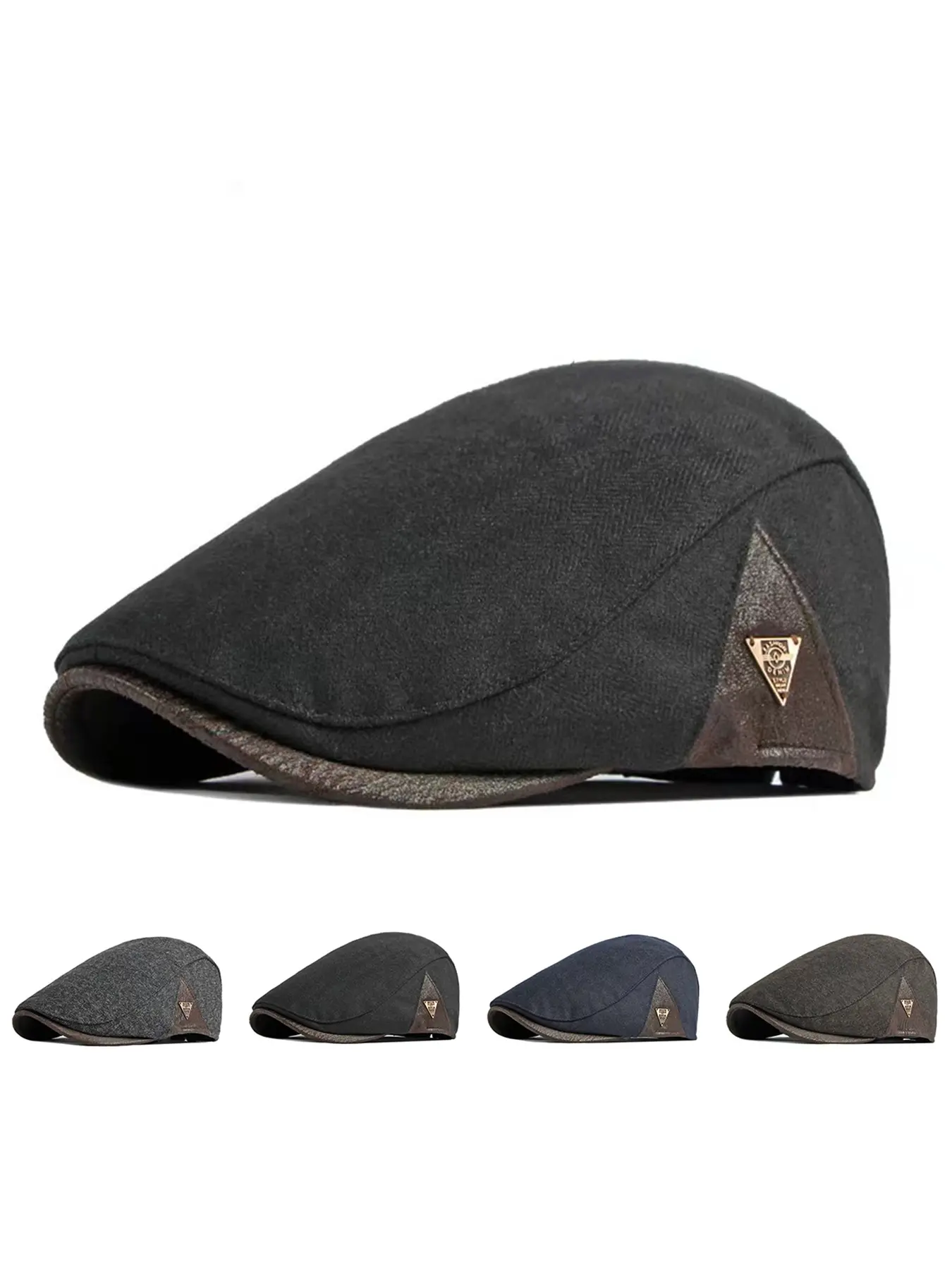 Newsboy Hats for Men Flat Cap Cotton Adjustable Breathable Irish Cabbie Ivy Driving Hunting Hat Premium Headwear Quality Caps Flat Brim Hat Flat Bill Cap