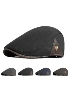 Newsboy Hats for Men Flat Cap Cotton Adjustable Breathable Irish Cabbie Ivy Driving Hunting Hat Premium Headwear Quality Caps