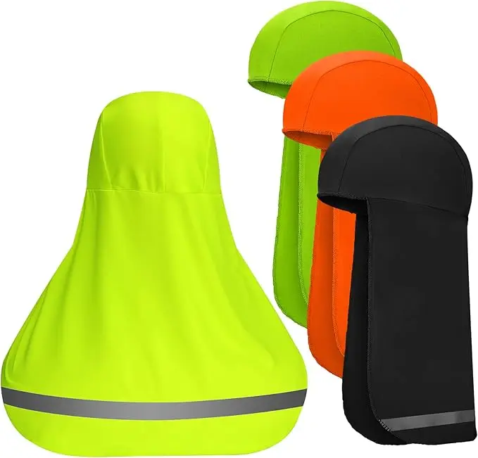 Yeomoo 4 Pieces Hard Hat Sun Shade with Neck Flap, Cooling Skull Cap for Outdoor Work, Fishing & Hiking