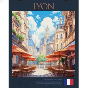 Lyon France Poster - Classic Travel Wall Decor