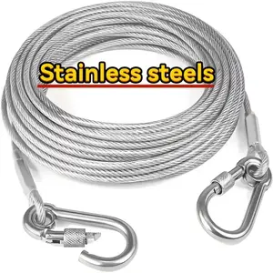 Stainless Steel Household Invisible Clothesline Portable Indoor Outdoor Laundry Line Camping Accessories Bathroom Dorm Ideal Choice