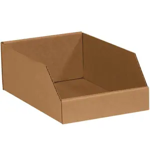 Box Partners  4 x 24 x 4.5 in. Kraft 200 ECT-32 Corrugated Bin Boxes Case, Pack of 50
