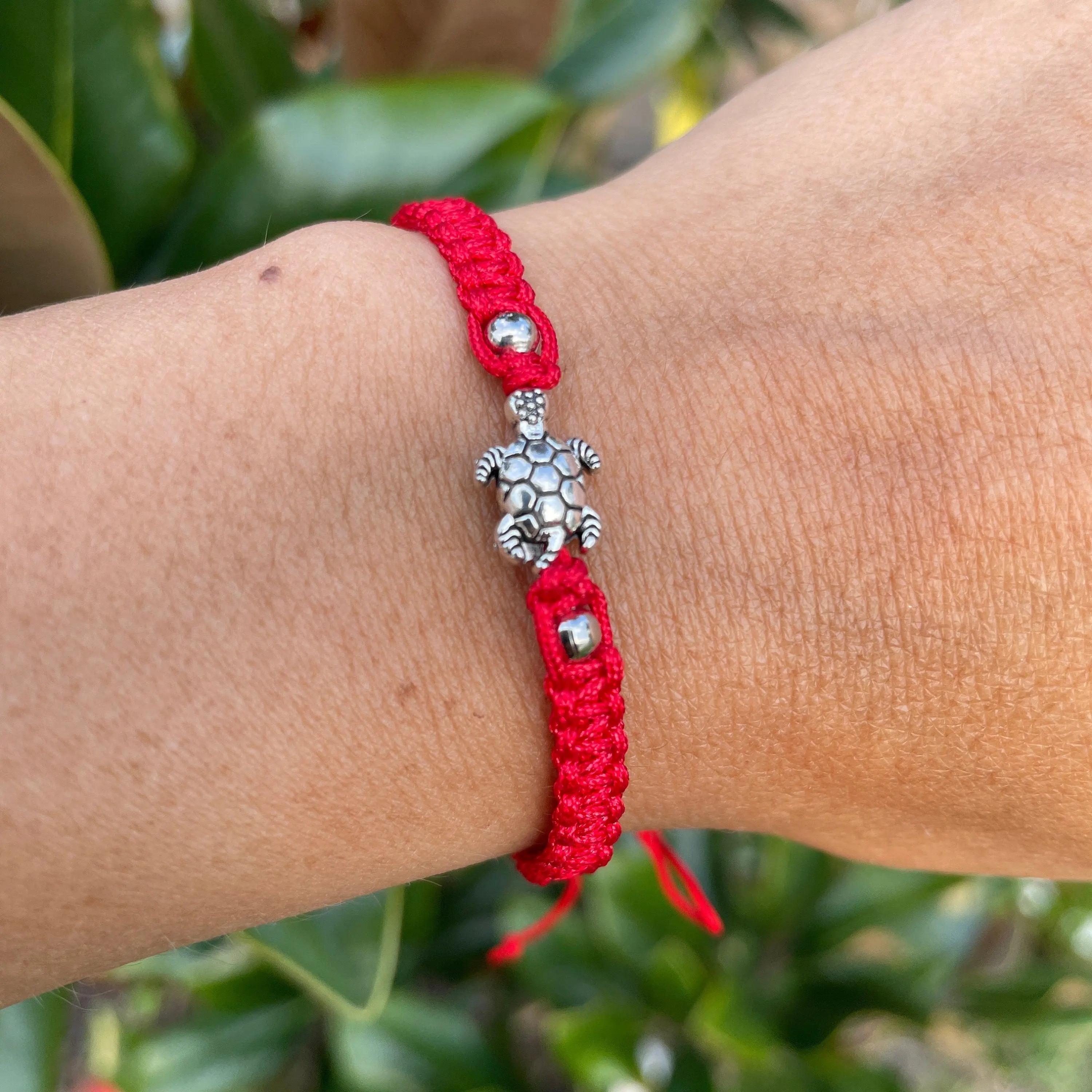 Handwoven Geometric Fabric Bracelet - Red Cotton Blend String, Adjustable 4"-10" Unisex Ethnic Bracelet by Ecuadorian Artisans, Gift-Ready All-Seasons Woven Texture Boyfriend Gift
