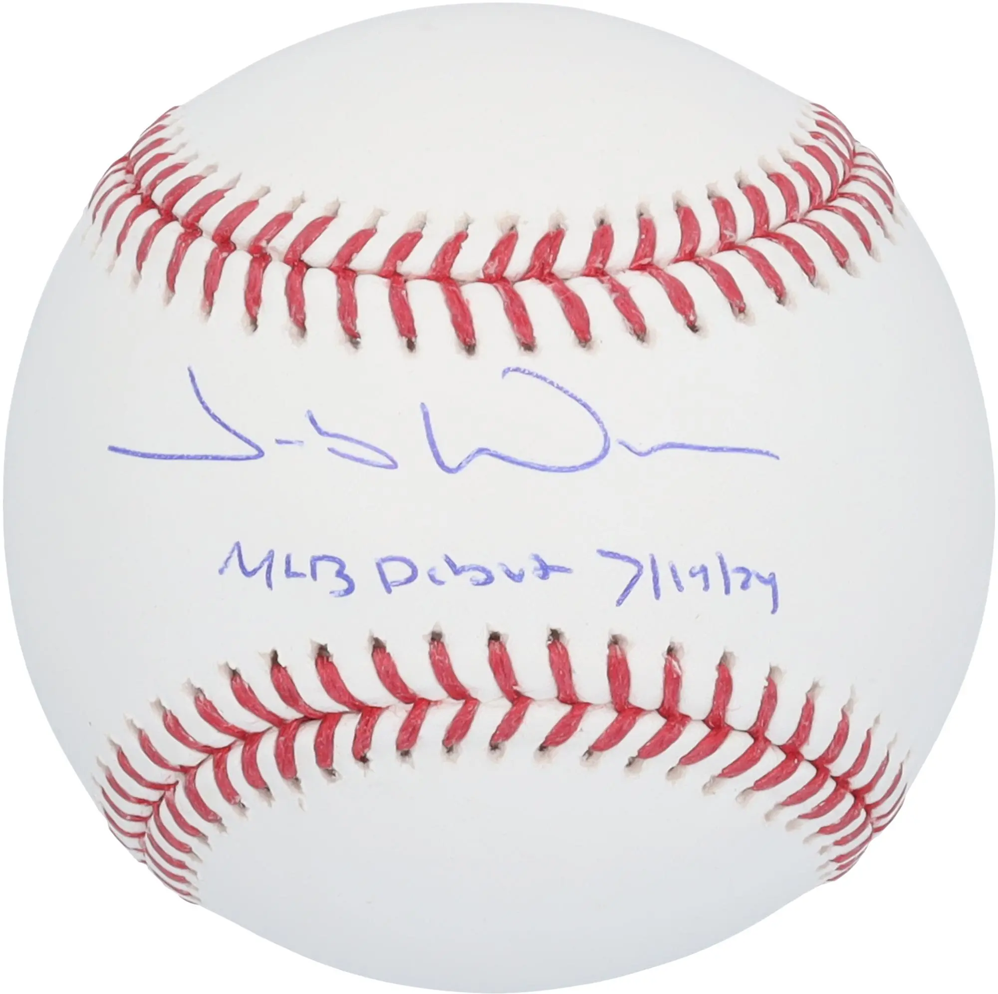 Jacob Wilson Oakland Athletics Signed Baseball with "MLB Debut 7-19-24" Insc