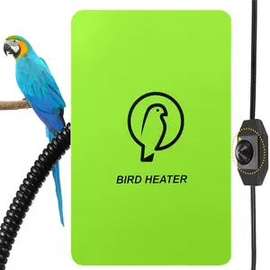 EVERBETTERUS Bird Heater for Cage Snuggle Up Bird Warmer for Exotic Pet Birds, 10W African Grey, Parakeets, Parrots, (3.7"x5.7")
