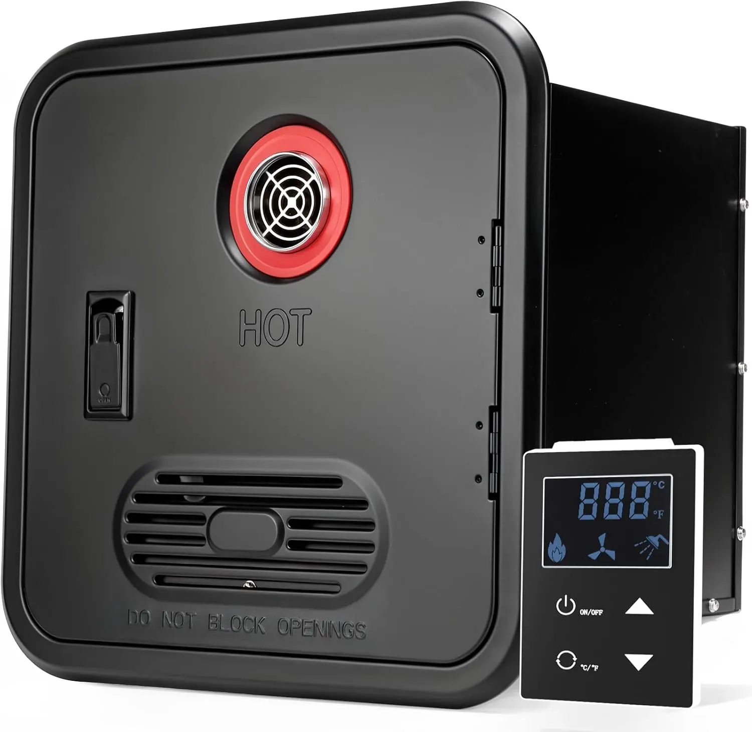 RV Tankless Water Heater, 55000 BTU Dual-Fuel Propane Gas On-Demand Hot Water with 15x15 Inch Black Door, 12V, 2.9 GPM, Digital Control, 9-Layer Safety Protection, High Altitude Ready, CSA Certified, All-RV Compatible, Ideal for RV Families