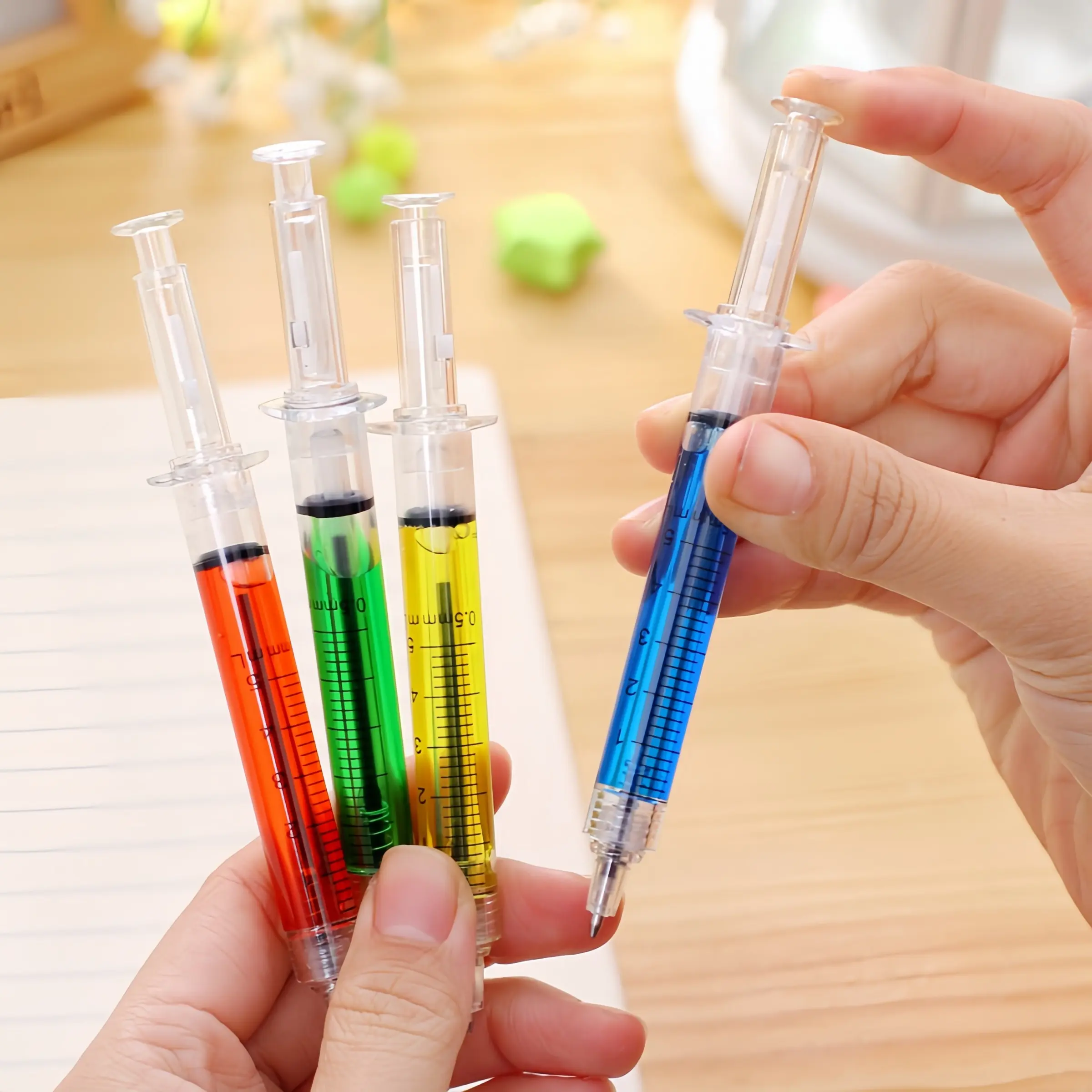 4/8 Pack Extendable Fun Nurse Pen Set, Multi-Color Stress Relief Novelty Stationery, Gift for Medical Students and Nurses, Office and Study Writing Tools