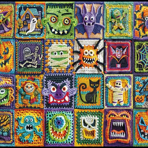 Halloween Crochet (1995pz) - 1000 Piece Jigsaw Puzzle