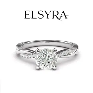 Elsyra S925 Sterling Silver Ring, Solitaire Ring -Classic solitaire style with a round central cubic zirconia Sparkling Gift for Engagement, Graduation & Birthday | Elegant Daily Wear Jewelry hypoallergenic
