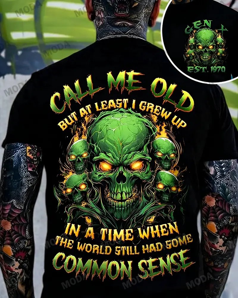 Chaosmoda Generation X Fun Fact I Don't Care Custom Year Skull T