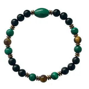 Black Jade, Malachite,Tigers Eye, Copper Hematite | Transformation, Protection, Wealth Attraction