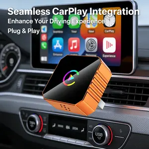 Wireless Carplay Adapter for iPhone and Android, No Delay Connection, Hands-Free Calling, Compact Design, Stable Connectivity, Gift for Him