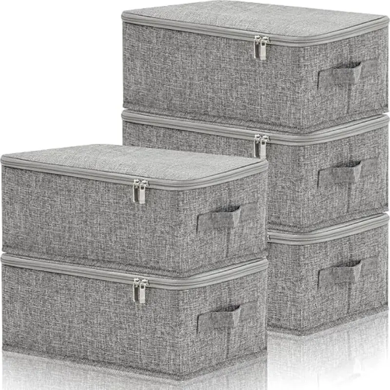 2-Piece/4-piece Large Stackable Storage Organizer, Folding Storage Bins, Multifunctional Space-Saving Design for Closets, Bedrooms, Kitchens, Ideal for Toys, Books, Clothes