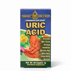 Uric Acid Herbal Supplement with Standardized Plant Extracts | Joint & Metabolic Wellness Support | 60 Caplets