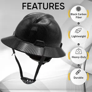 Carbon Fiber Safety Helmet Lightweight Shockproof Protective Hard Hat For Outdoor Working Use summerwins