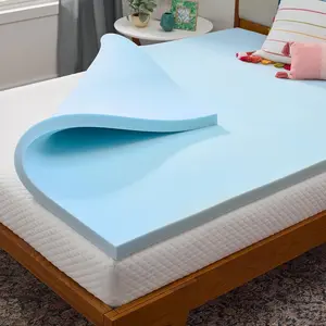 LINENSPA Memory Foam Mattress Topper - Gel-Infused Memory Foam - 2 & 3 Inch Style -  Plush Feel - Cooling Design - Pressure Relieving - Dorm Room Essentials - CertiPUR Certified, Comfy Mattress