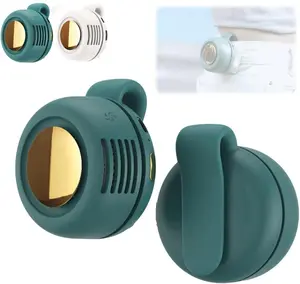 Portable Silent Mini Bladeless Electric, 3 Speeds Adjustable & Queit, Hands Free Shirt and Waist Clips Whirlwind Fans, USB Rechargeable Cooling Fan, Suitable for Outdoor Travel Office