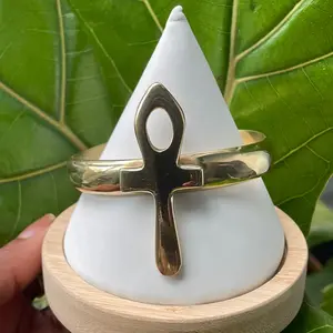 Large Ankh Bangle Brass Bangle Arm cuff Jewelry