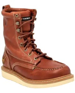 Hawx Men's 8" Lacer Wedge Work Boot Soft Toe - Wulm-8-1
