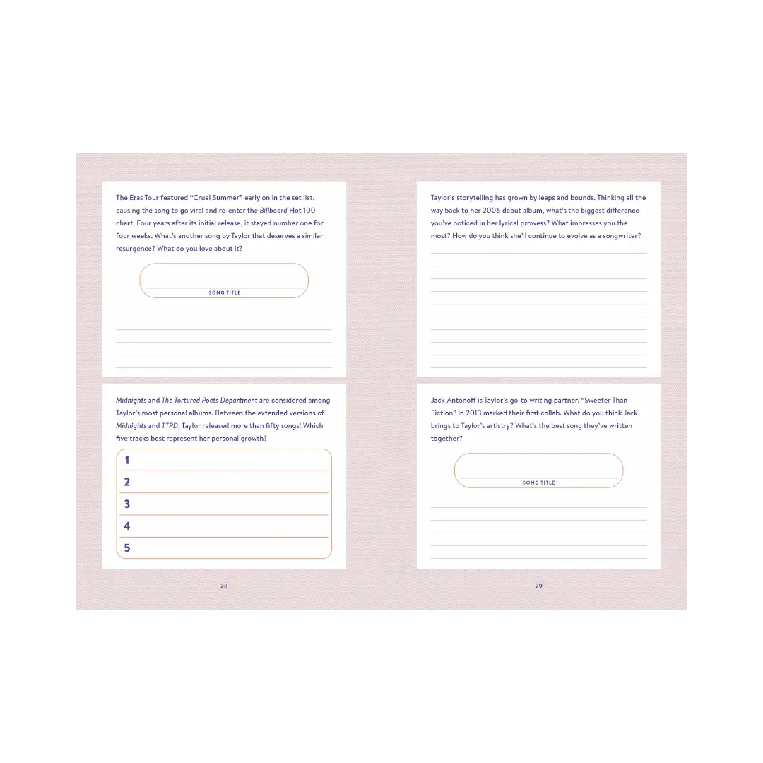 I Love Taylor Swift Updated & Expanded Version: Unofficial Fan Journal Workbook, Hard Cover Books [Hardcover]
